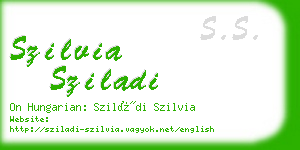 szilvia sziladi business card